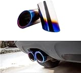  MCDA Cache Embout Silencieux Voiture pour Audi Q3 2013-2015, Embou Echappement Voiture Pare-Chocs Arrière Embouts D\'échappement,Blue