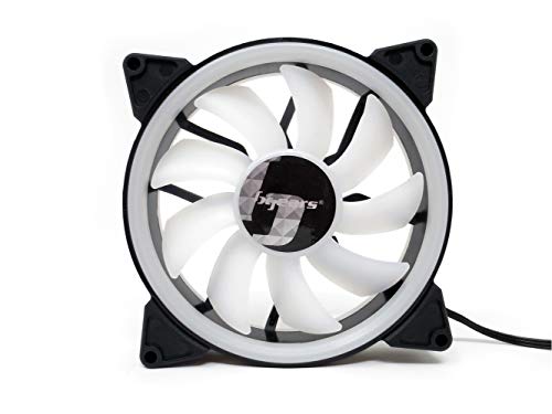 Bgears B-Dualring 120 White Fan With 30 White Leds Front And Back Lighting Effect At Extreme Airflow Of 101 Cfm #TOP1