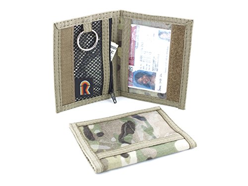 Dual Sided ID Holder. Minimalist Front Pocket. Purse Wallet. Slim. Hook n Loop. USA Made (Multi-Cam)2