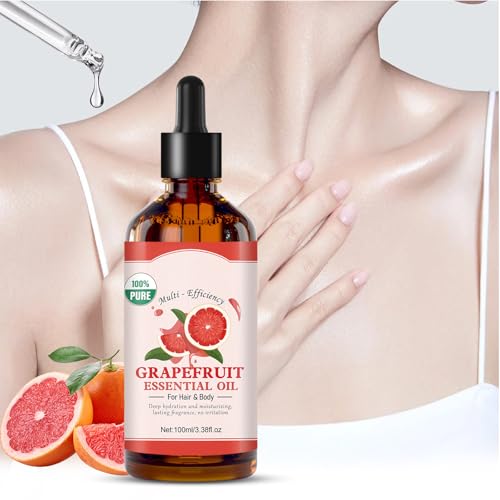 Grapefruit Essential Oil for Skin-Natural Grapefruit Oil for Hair Care,Face,Skin Care,Aromatherapy, Scalp and Body Massage and DIY Soap Making
