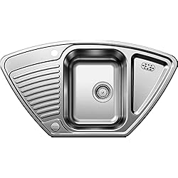Blanco 526338 Fregadero de Cocina de Acero Inoxidable, Acabado Natural, 90 cm Unterschrank