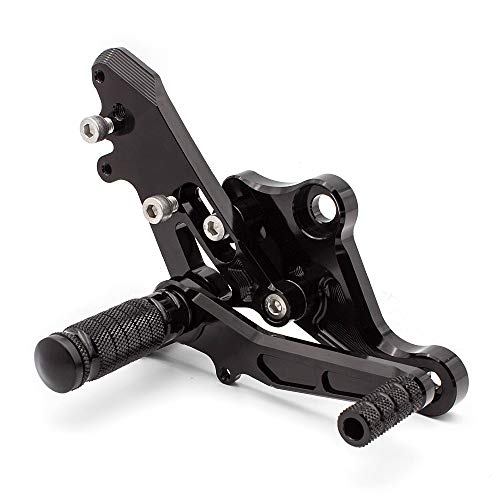 Cnc Grom125 17-22 Motorcycle Adjustable Rearsets Foot Pegs Rear Set Footpeg Brake Shift Pedal Compatible With Grom 125 Msx125 2017 2018 2019 2020 2022 Black #TOP4