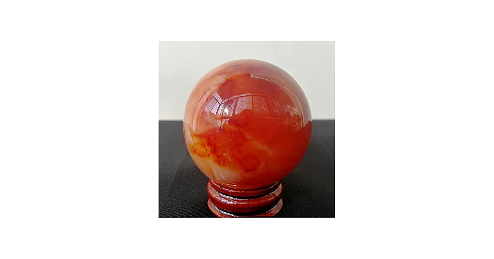 Amazon.co.jp: 天然赤瑪瑙の宝石用原石の水晶 BallSphere