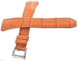 Cinta di orologio da orologio in pelle arancione Raymond autentica