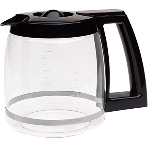 First4Spares Replacement Coffee Maker Machine Glass Carafe Jug for Cuisinart DCC-1200PRC, Black, 8.8 x 7.8 x 7 inches