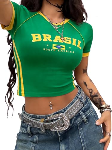 TAKEYAL Womens Graphic Jersey Tops