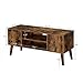VASAGLE Retro TV Stand for Televisions up to 42 Inches, Mid-Century Modern Entertainment Center, 43.4”, Rustic Brown