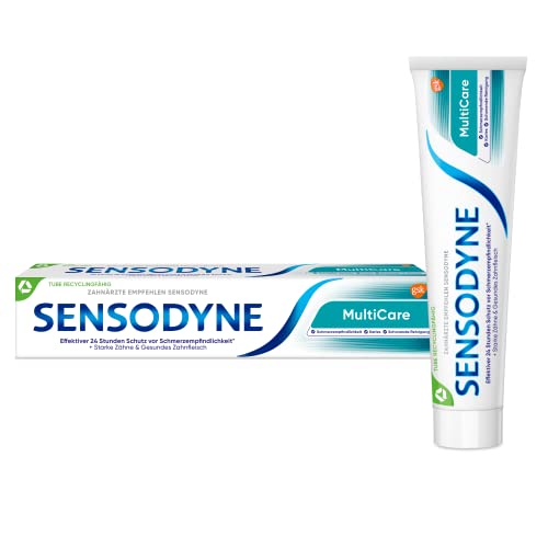 SENSODYNE MultiCare Original Zahnpasta, tägliche Zahnpasta mit Fluorid, 1x75ml, bei schmerzempfindlichen Zähnen