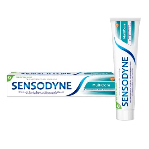 SENSODYNE MultiCare Original tandkräm, daglig tandkräm med fluorid, 1 x 75 ml, för smärtkänsliga tänder