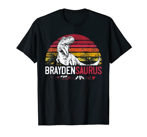 Brayden Saurus - Cadeau amusant et personnalisé avec le nom de dinosaure T-Rex T-Shirt