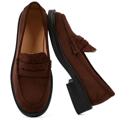 Image of Loafers for Women, Classic Penny Slip On Flat Dress Shoes
