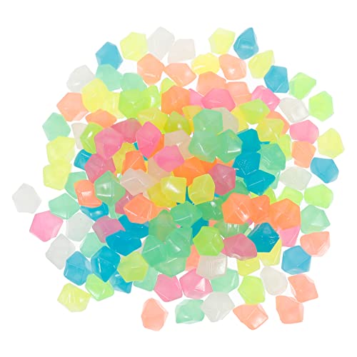 Parliky Luminous Gravel 400pcs Night-Shining Stones for Aquarium Pond Landscape and Outdoor Dec