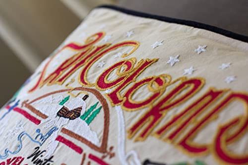 Catstudio Ski Colorado Embroidered Decorative Throw Pillow #TOP2