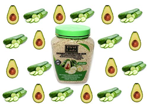 First Lady Activated Cucumber & Avocado Scrub Cream 540ml - Blemish & blackhead control - Face & Body - Image 3