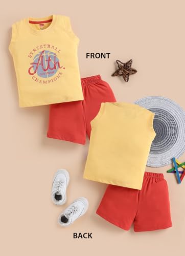 Image of LuvLap Baby Boys 100% Cotton Sleeveless Boys Tank Top & Shorts Set Pack of 3