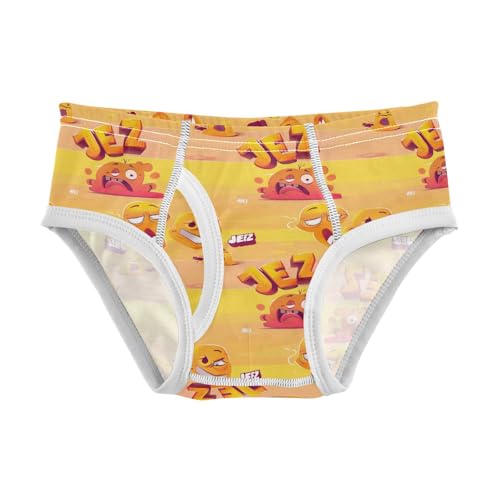 visesunny Boys Potty Training Underwear Funny Jez Emoticon Breathe Cotton Briefs Size 2T-8Y for Toddler