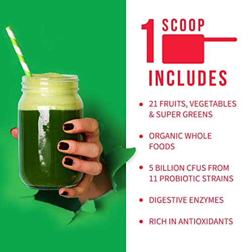 Gobiotix Super Greens Powder N' Super Reds Powder - Non-Gmo Vegan Red And Green Superfood + Probiotics, Enzymes, Organic Whole Foods - Fruit And Veggie Supplement (Pomegranate Raspberry, 1 Pack) #TOP5