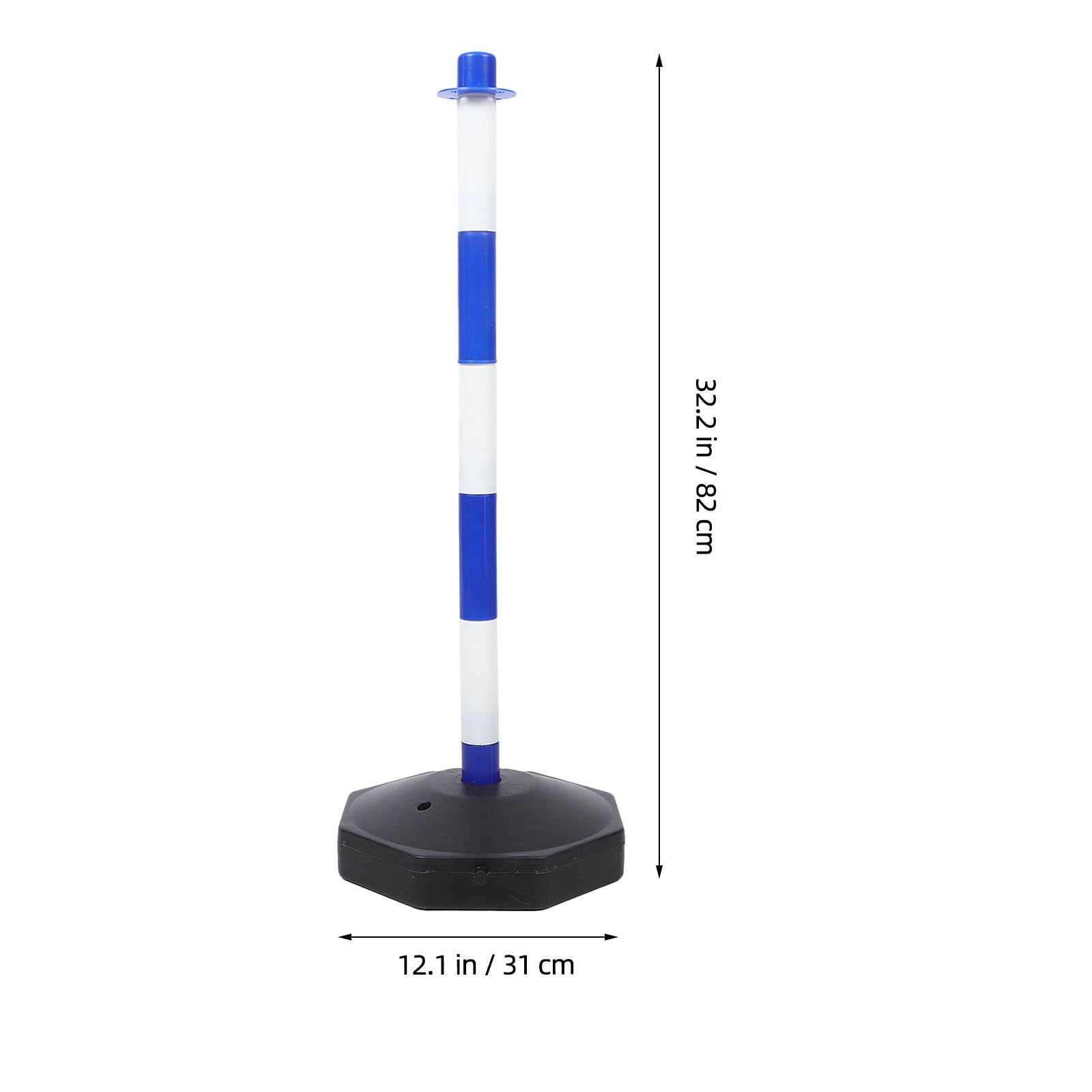 Cono de Señalización Vial Rellenable Agua, Columna de Advertencia en Tonos Azul, Poste Delineador Portátil para Control de Tráfico y Barreras de Seguridad en Exteriores