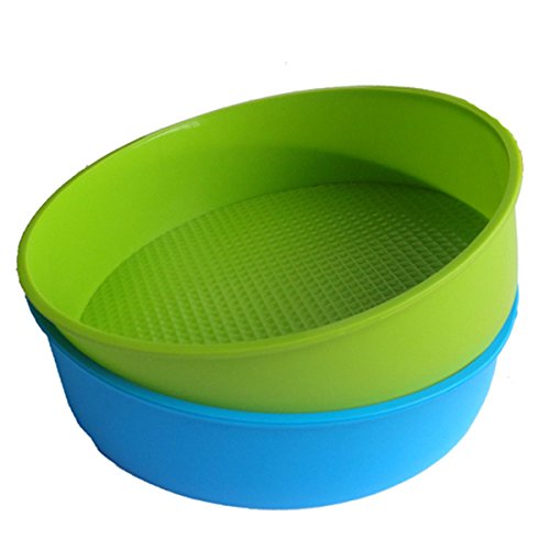 Bakyan Silicone Mould Bakeware 26cm/10inch Round Cake Form Baking Pan and green colors are random