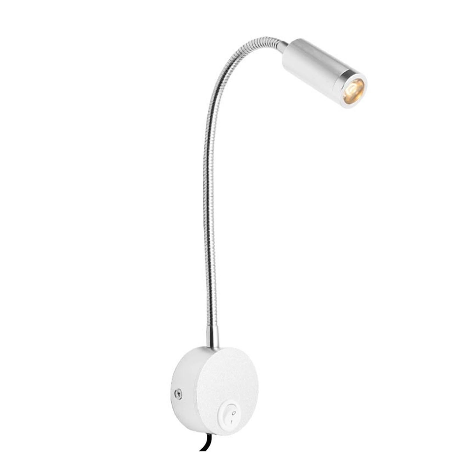 Lampe de lecture à tuyau LED 3W argent pour supprimer l'éblouissement nocturne