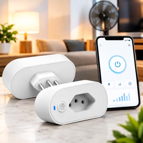 Tomada Inteligente Wi-Fi Bivolt 16A Smart Plug – Monitor de Consu...