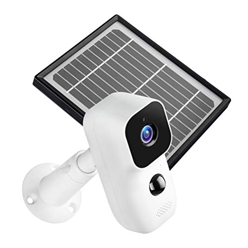 Überwachungskamera-System für den Außenbereich, kabellos, WLAN, wiederaufladbar, mit Solarpanel