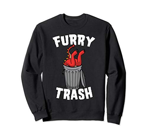 Furry Trash Dragon Fursona Fandom Garbage Can Tail Sweatshirt