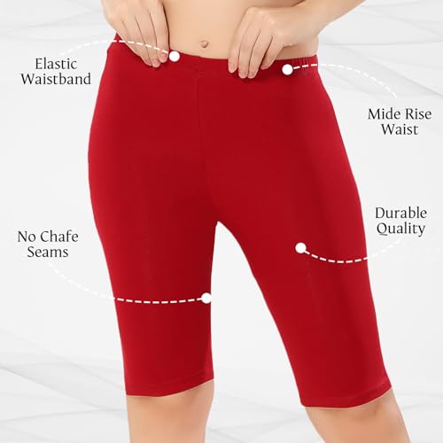 Image of TRASA Women's Cotton Fashion Biker Workout Cycling Shorts, Avialable Sizes: S,M,L,XL,2XL,3XL
