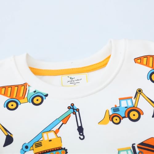 Toddler Boys Cotton Sweatshirt Dinosaur Pullover Sweater Long Sleeve Crewneck Tops Tee 2-7T3