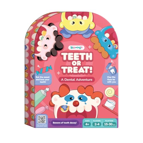 Image of Bloomingo Teeth or Treat Board Game | Perfect Family Gift for Kids Age 4+ | Enjoy a Fun Dental-Themed Challenge While Learning Good Oral Care Habits | Entertaining & Engaging Play