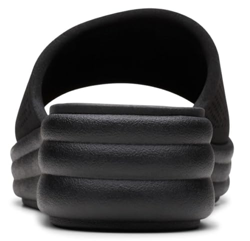 Clarks Clarks Women's Drift Twist CloudSteppers Wedge Sandal, Black Synthetic, 7.5 Wide