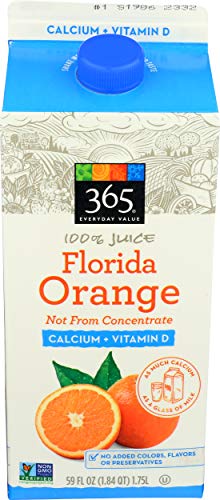 365 Everyday Value, Florida Orange Juice, Not From Concentrate, 59 fl oz