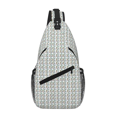 Sac à dos à bandoulière avec imprimé perroquets unique et léger