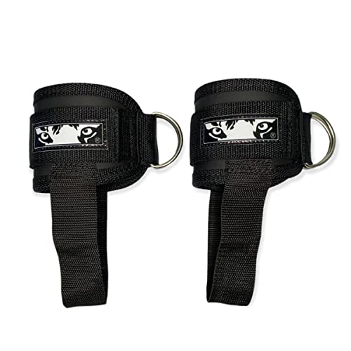 Par Tornozeleira Puxador Cross Over Glúteo + Mosquetão - Cor:Preto