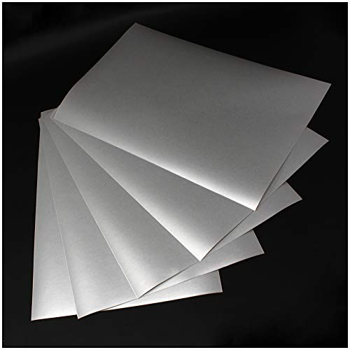 Din A4 Bogen Milchglasfolie 7805 silver frost glass Folie Bastelfolie selbstklebend Künstlerfolie Plotterfolie Plottfolie Basteln DIY (5er Set Din A4 Bögen)