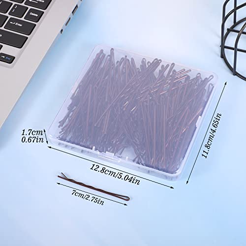 200Pcs 2.75" Large Bobby Pins Brown, Jumbo Bobby Hair Pins Brown Bobby Pins Long Bobby Pins For Thick Hair With Box Wedding Hairstyles #TOP1