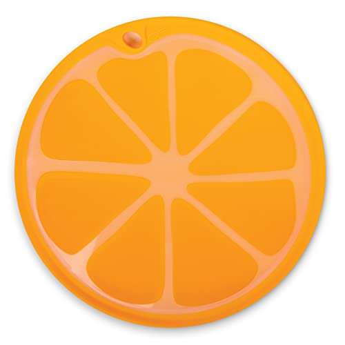 Dexas Citrus Slice Cutting Board/Serving Board 9 inches, Orange