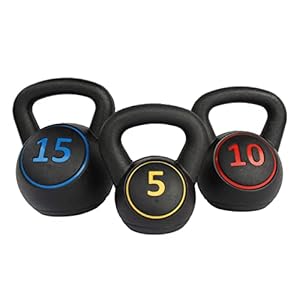 KKB Sport 3pce Kettlebell Weight Set with Stand for Cross Training, MMA Training, Home Exercise – 5, 10 & 15lbs (2.2kg, 4.5kg & 6.8 kg)