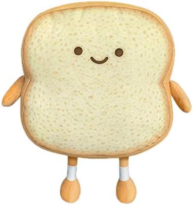 VHYHCY Toast Bread Pillow Funny Food Plush Toy Pillows Small Cute Stuffed Plush Sofa Pillow (Toast Bread,Golden)