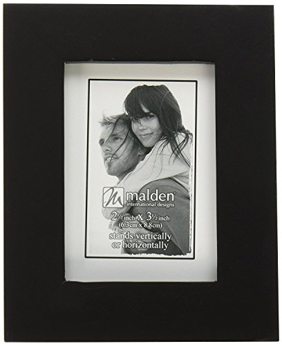 Malden 5x7 Picture Frame - Wide Real Wood Molding, Real Glass (4-Pack) - Black