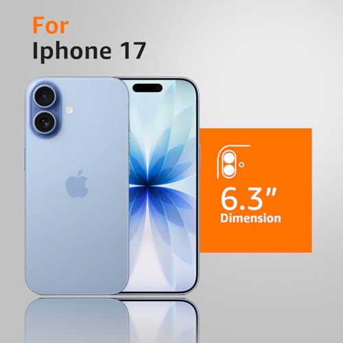 Image of Amozo for iPhone 17 Back Case Cover | Ultra Hybrid Transparent Camera and Drop Protection Back Case Cover for iPhone 17 - (Polycarbonate|Clear)