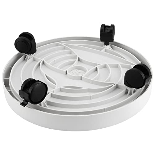 Joikit 4 Pack 13 Inch Round Plant Caddy With 4 Wheels, 132 Lbs Capacity Heavy Duty Rolling Plant Stand, Wheeled Planter Saucer Tray, Round Pot Trolley For 11.8 Inch Planter Pot Indoor Outdoor, White #TOP4