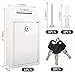 Metal Donation Box with Lock Ballot Box Drop Box with Lock Suggestion Box with Slot and Locks Metal Locks Boxs Comment Box Voting Box Key Drop Box for Home Office(White,10.24 x 5.71 x 2.95 Inch)