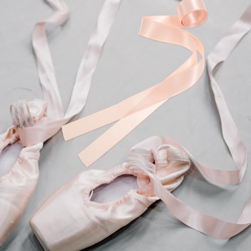 LIFKOME 2 Pack Pink Satin Ribbon 94Inch Ballet Pointe Shoe Satin Ribbon Ballet Flats Shoes Ribbon Yoga Shoes Strap Ribbon Satin Pink Shoes Elastic Shoes Laces for Women Girl3