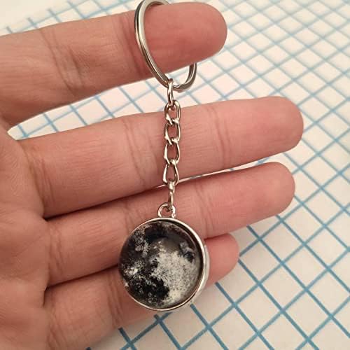 ShiQiao Spl Moon Pendant Keyring for Men Women Best Friend Birthday Gifts for Kids Boys Girls Glow in the Dark Globe Star Keychain - Image 4