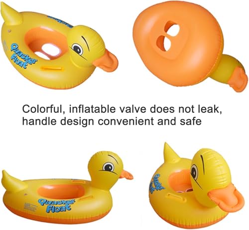 Kids Duck Swimming Pool Float Ring, Inflatable Safety Tube, Animal Shaped Water Boat for Baby - Image 4