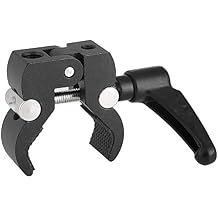 Super Crab Clamp with 1/4"-20 & 3/8"-16 Thread Hole for Camera Flash Light