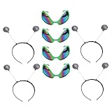 WOONEKY 8pcs Funny Saucer Man Glasses Hair Hoops for Festival Fancy Dress Fashion Headband for Boys and Girls Party Headwear Eyewear Accessories for Glasses