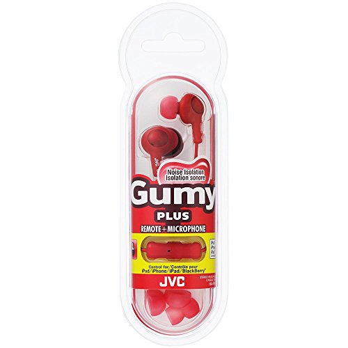 JVC HAFR6R Gumy Plus Headphones (Red) - Thumbnail 3