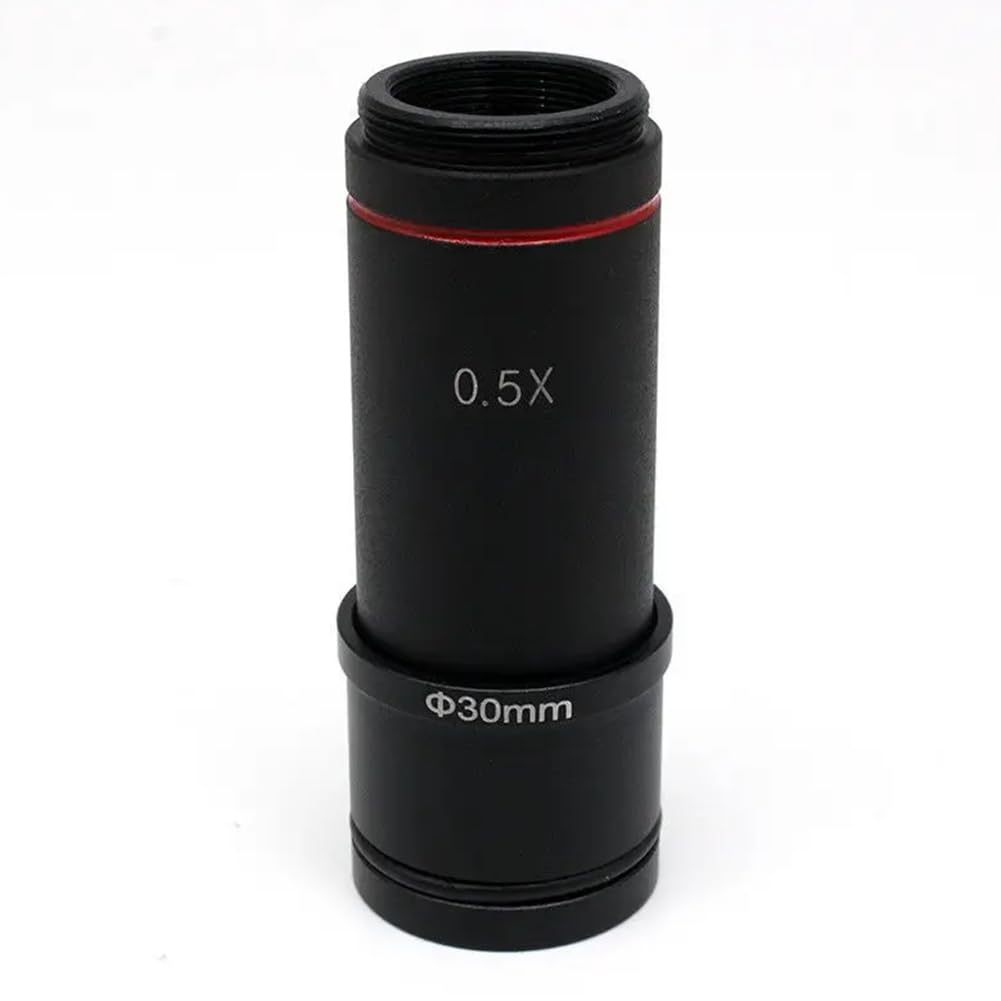 Adattatore per Obiettivo C-Mount 0.5X, Lente di Riduzione per Microscopio, Porta Oculare per Montaggio su Telecamera CCD, Dimensioni 23.2mm o 30mm.